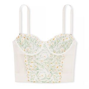 New! Victorias Secret daisy chain corset bustier top bra embroidery 37910